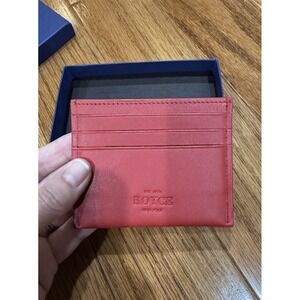 Royce Genuine Leather Mini Wallet RFID Blocking Card Case Red New In Box‎